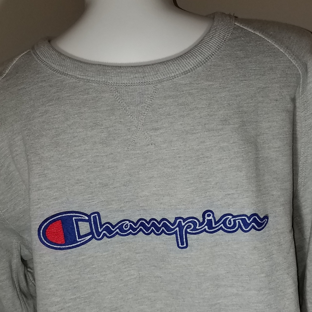 New Champion Men's XXL Gray Sweatshirt Crew Neck Sweat Shirt - Picture 2 of 4